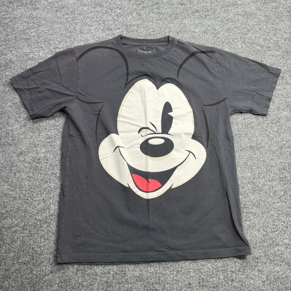 Disneyland Paris Mickey Mouse T Shirt Mens M Gray Graphic Tee Streetwear Retro